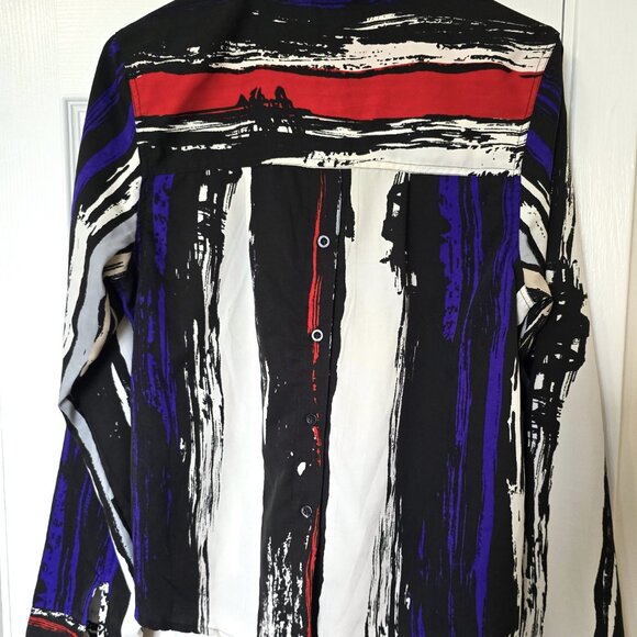 Abstract artsy colorful blouse - Picture 4 of 5